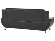 Sofa Set 6-Sitzer LEIRA Kunstleder Schwarz_1058583