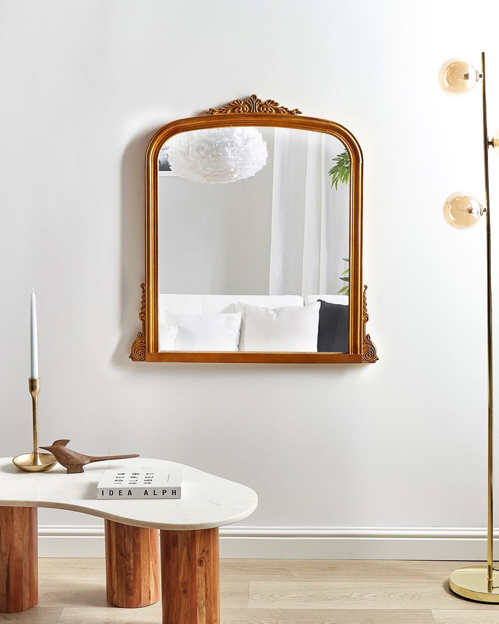 Wandspiegel SUSSEY 75 cm 78 cm Goud