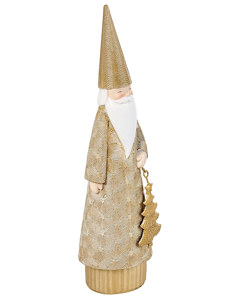 Weihnachtsdekoration 3er Set TENNILA 23/31/32 cm Weihnachtsmann Gold_1175503