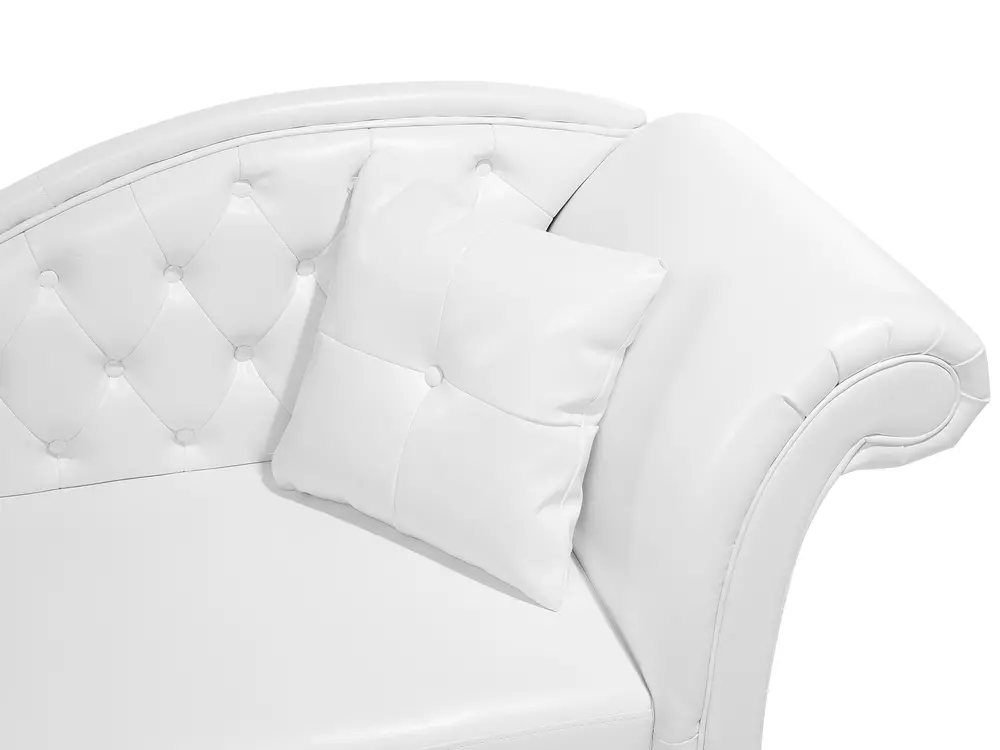 Rechtsseitige Chaiselongue LATTES Kunstleder Weiß_697388
