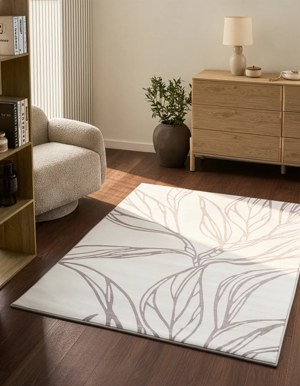 Teppich ERZURUM Hellbeige 140 x 200 cm