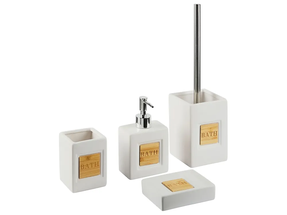 Badaccessoires Set 4-teilig KOUROU Keramik Beige