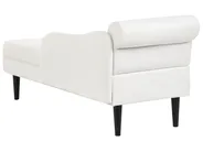 Linksseitige Chaiselongue YVOIRE Stoff Cremeweiß_1040569