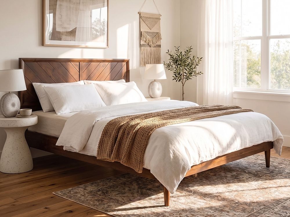 Bed MIALET 160 x 200 cm (EU King Size) Dark Brown