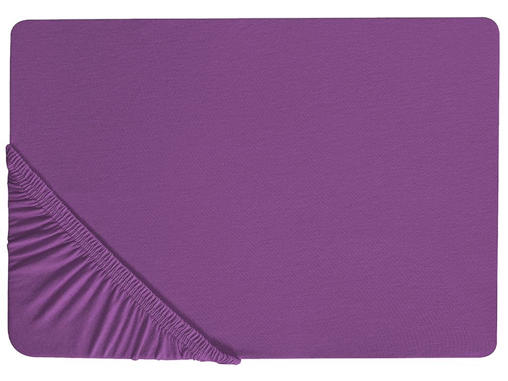Hoeslaken JANBU 200 x 200 cm Katoen Paars