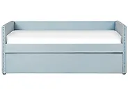 Trundle Bed Velvet TROYES 90 x 200 cm (EU Single) Light Blue_837061