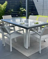Gartenstuhl 2er Set PERETA Metall Grau_933049