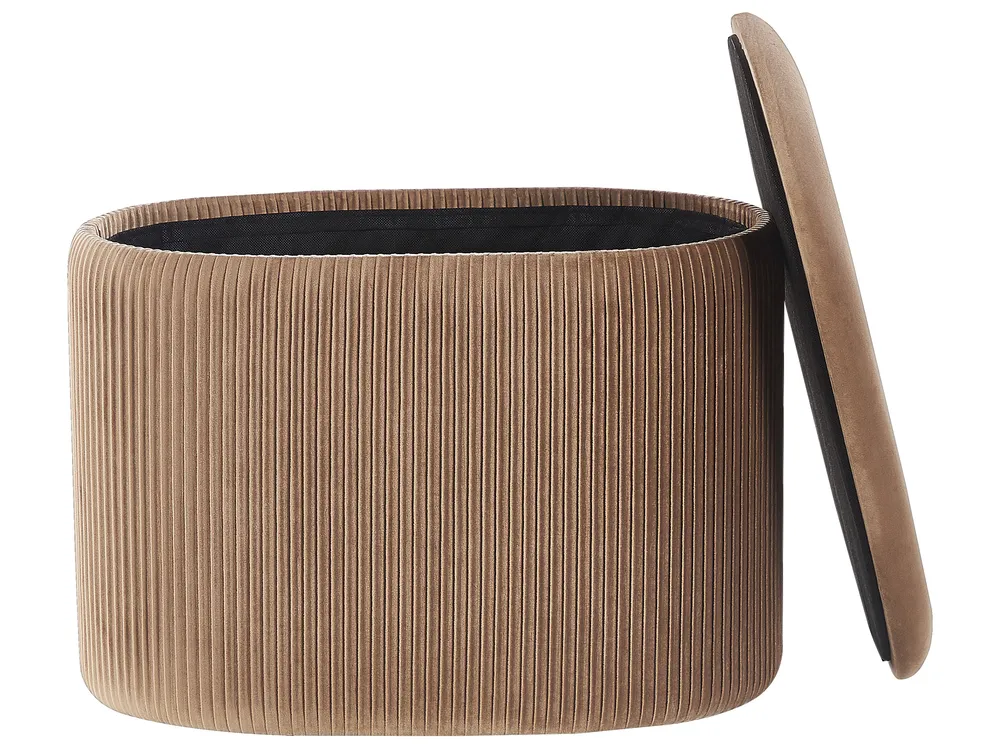 Storage Pouffe RICHLAND Velvet Beige_823944
