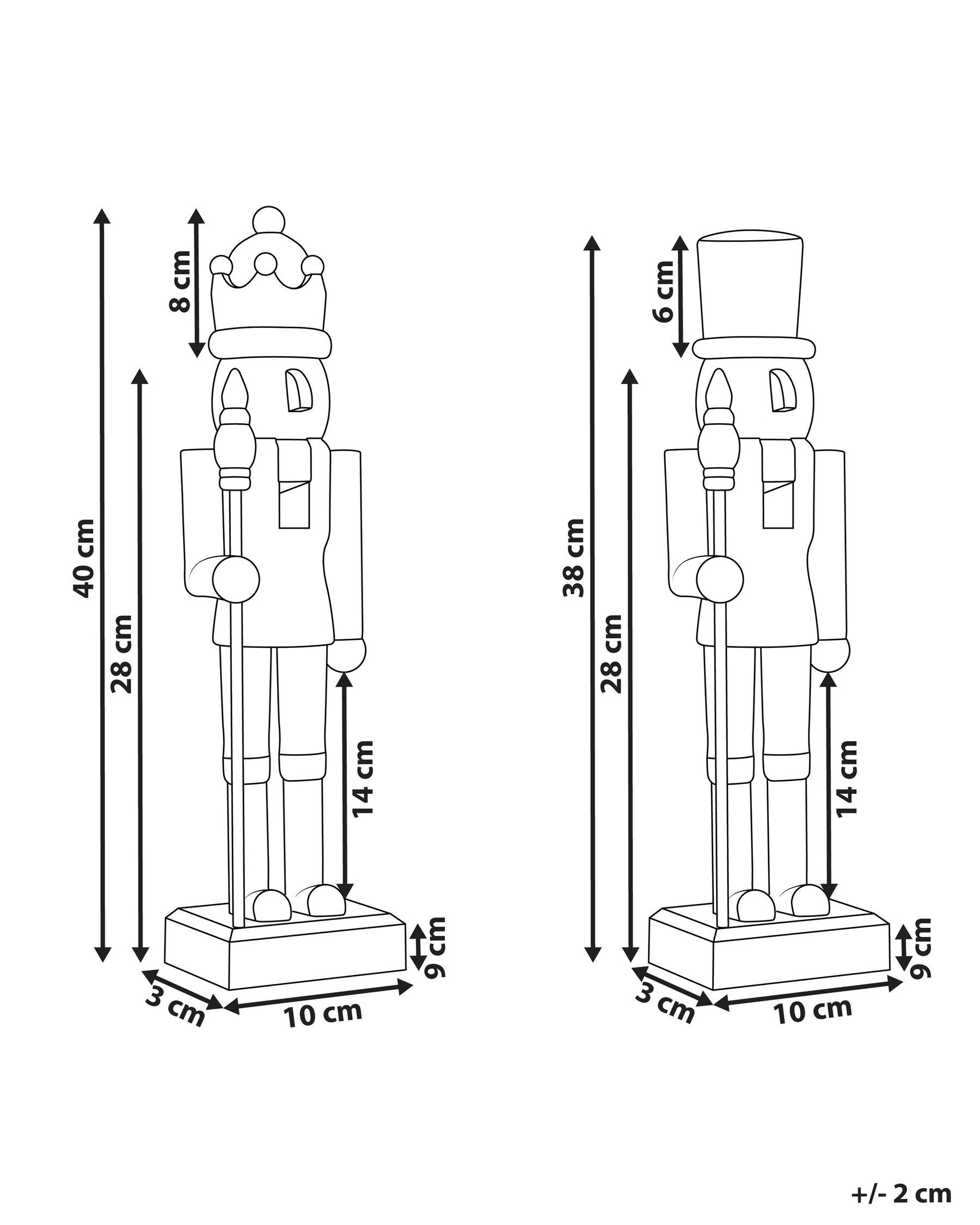 Dekofiguren 2er Set FLATEY 40 cm Nussknacker Rot_1009156