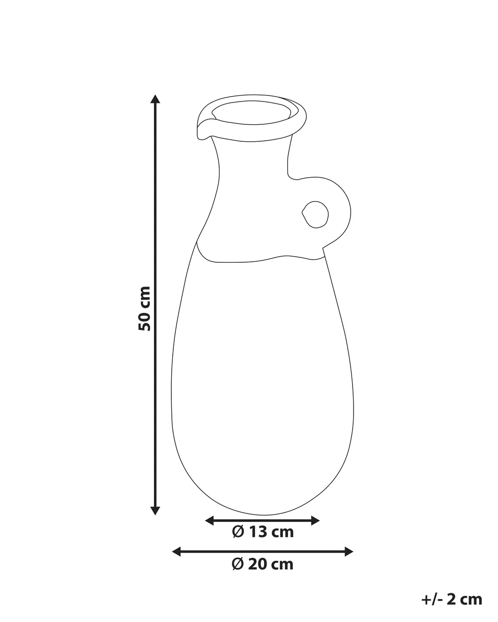 Dekovase VELIA 50 cm Keramik Blau_850835