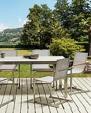 Set of 2 Garden Chairs COSOLETO Stainless Steel Beige_1177401
