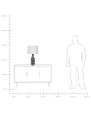 Table Lamp SHEBELLE Ceramic Black_822386