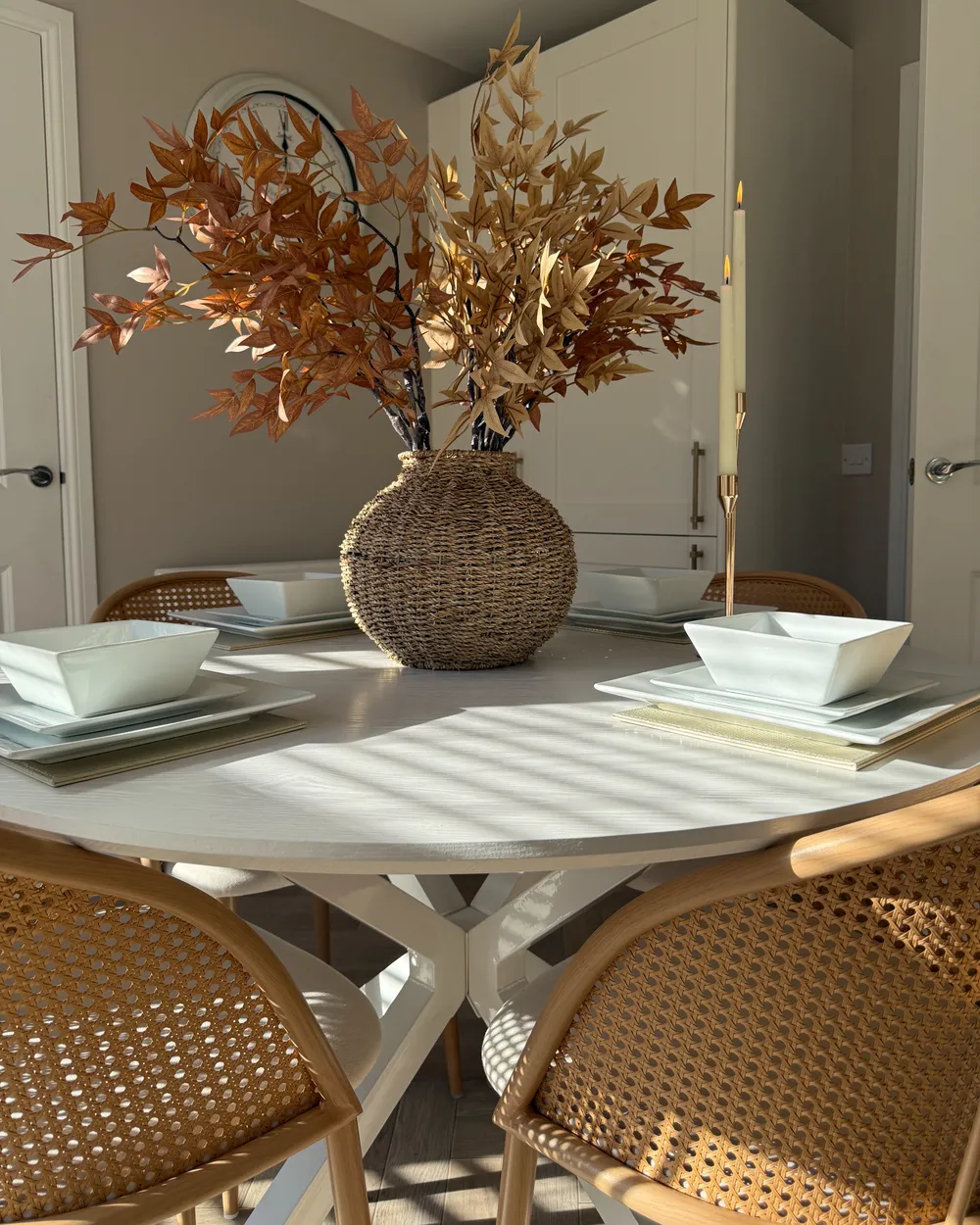 Dining Table FITZROY White 120 cm 120 cm_1024029