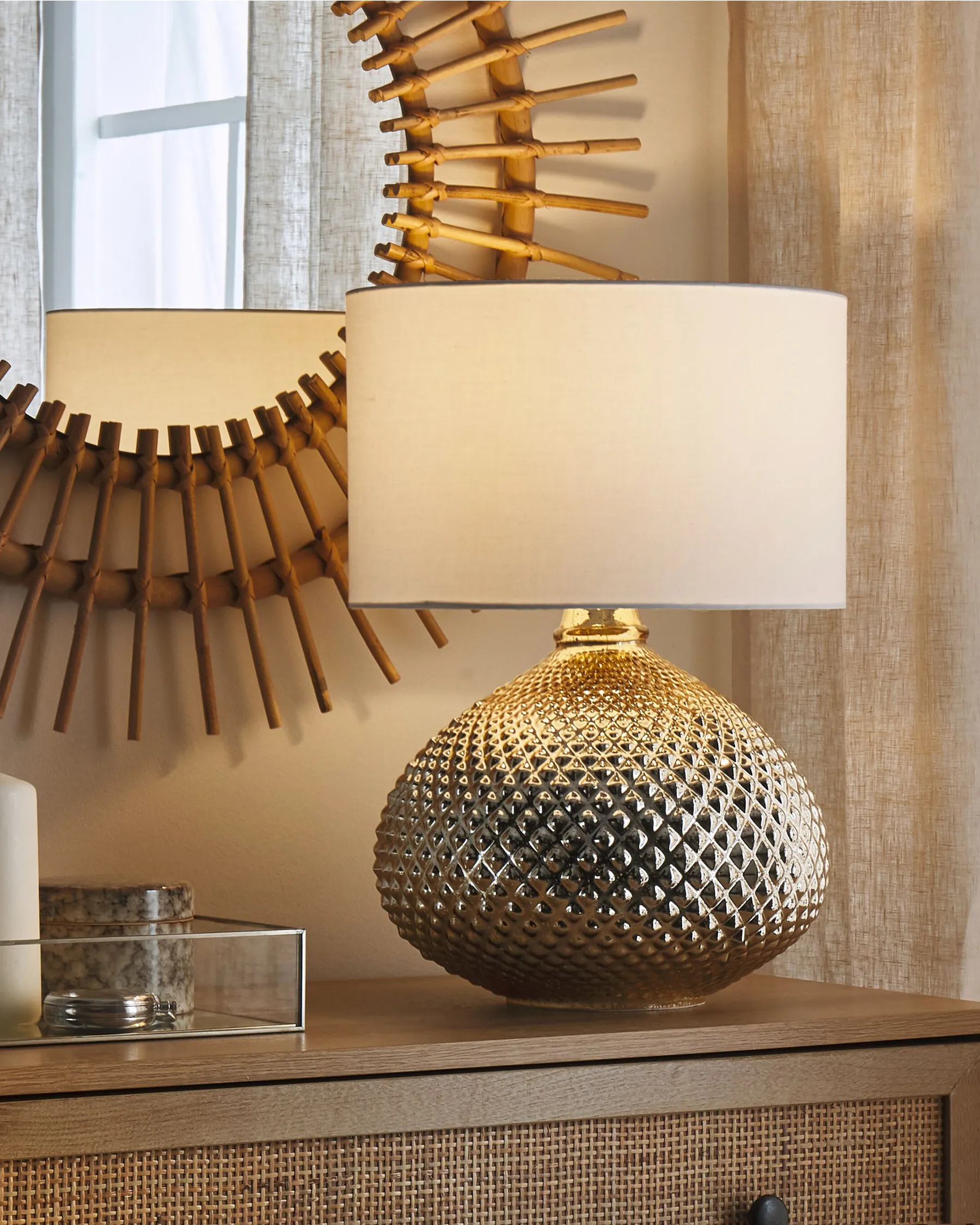 Table Lamp MADON Glass Gold_744452