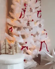 Dekofiguren 3er Set NILGIRI 15/20/25 cm Weihnachtsbaum Beige_1160303