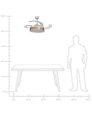 Ceiling Fan with Light FREMONT with Remote LED White_866412