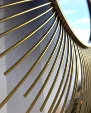 Wall Mirror CILLY 80 cm 80 cm Metal Gold_1047395