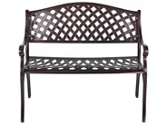 Gartenbank STAGGIA 104 cm Metall Braun_931803