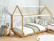 Kids Bed House Pine Wood TOSSE 90 x 200 cm (EU Single) Light Brown_1172056