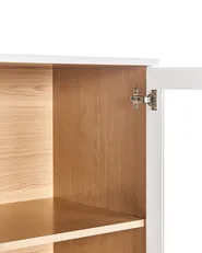 Vitrine mit Glastüren TINGLEDALE 80 cm Weiß_949848
