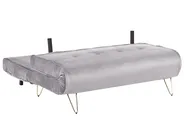 Schlafsofa 2-Sitzer VESTFOLD Samtstoff Grau_808793