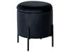 Storage Pouffe WENONA Velvet Black