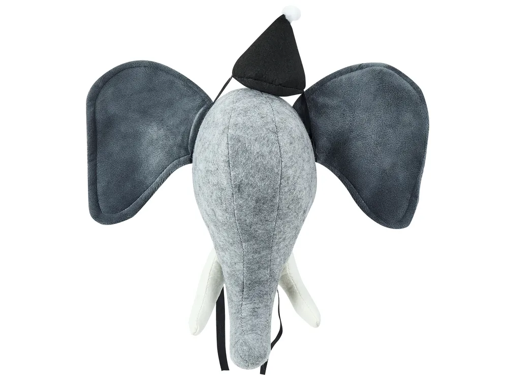 Wanddekoration für Kinder Elefant BADOU Baumwolle 36 cm Grau