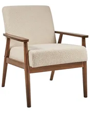 Sessel ESRUM Bouclé Dunkelbraun / Beige_1022418