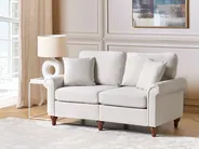 Sofa 2 Seater GINNERUP Fabric Light Beige_894753