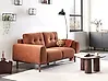 Sofa 2 Seater LAURILA Fabric Golden Brown
