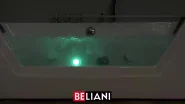 Whirlwanne Eckmodell mit LED SAMANA 162 x 76 cm Weiß_895222