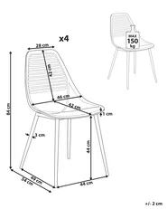 Esszimmerstuhl 4er Set MONTELLO Beige_948830