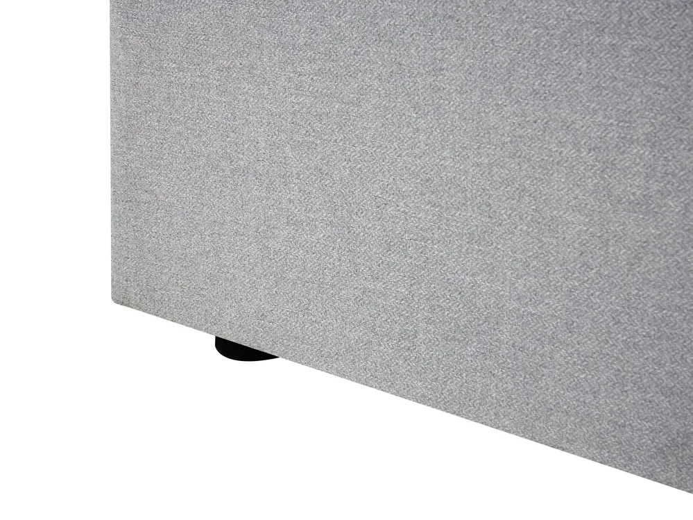 Bett mit Stauraum LORIENT Stoff Grau 120 x 200 cm_1062953