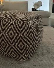 Pouf MANISA Wolle Braun_991845
