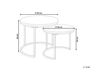 Couchtisch 2er Set CLATON Braun_891992