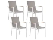 Garden Dining Set 4 Seater MALETTO/BUSSETO Metal Grey_923126