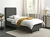 Bett verstellbar Stoff CASTELLAN 90 x 200 cm Dunkelgrau