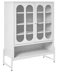 Sideboard mit 2 Türen SOLETTA Metall Weiß_1049264