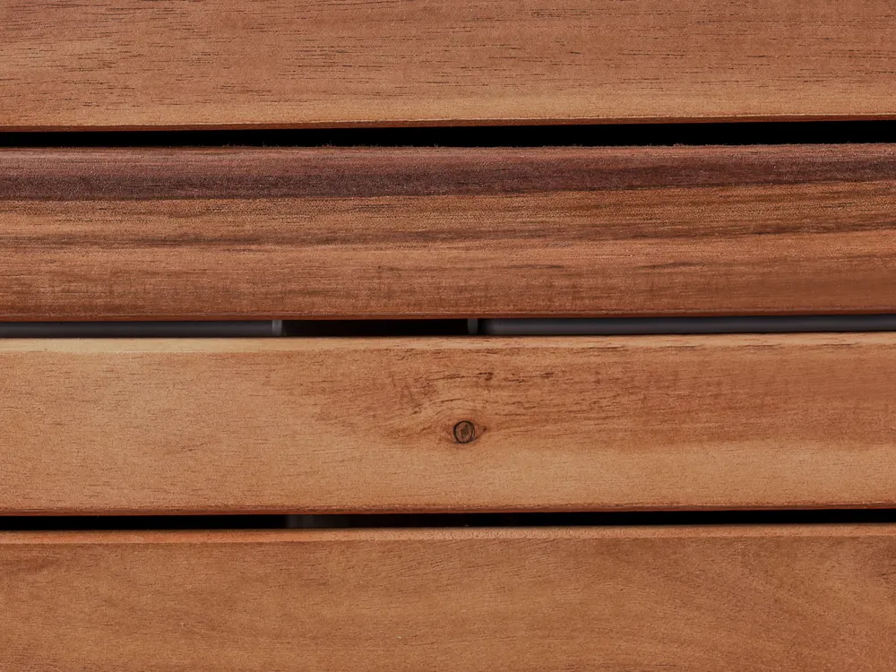 Outdoor-Küchenschrank mit Spüle BRUCOLI Braun / Schwarz Akazienholz_1001086