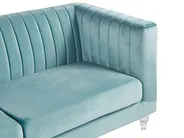 Sofa 3-Sitzer ARVIKA Samtstoff Hellblau_806147