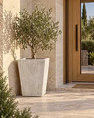 Blumenkübel BAIHE 42 cm Hellbeige_1175214