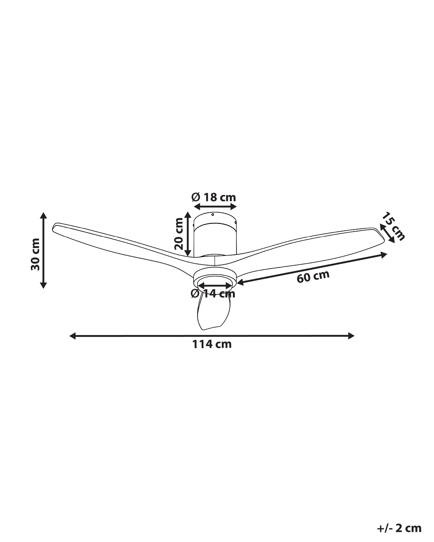 Ceiling Fan with Light PIAYE with Remote LED Brown_1032113