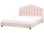 Wasserbett Samtstoff VINCENNES 180 x 200 cm Pastellrosa_974511