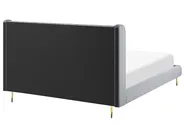 Bed Velvet FORBACH 160 x 200 cm (EU King Size) Grey_819120