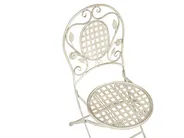 Gartenmöbel Set 4-Sitzer BIVIO klappbar Metall Cremeweiß_807859