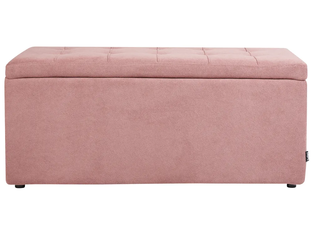 Ottomane mit Stauraum OREM Stoff Rosa_924279