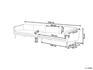 Garden Sofa 4 Seater LORETELLO Beige_872437