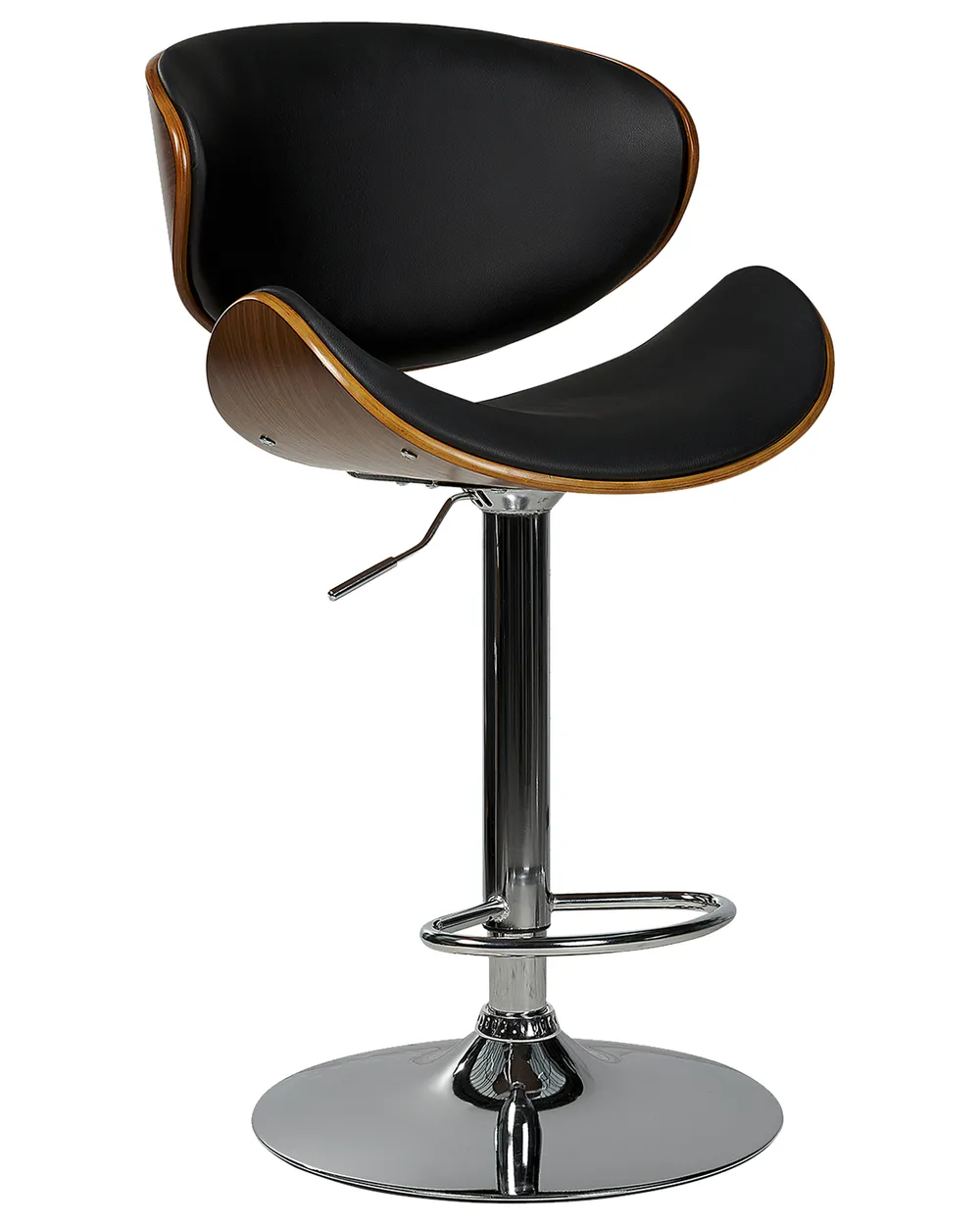 Set mit 2 Barstühlen ROTTERDAM drehbar Kunstleder Schwarz_953070