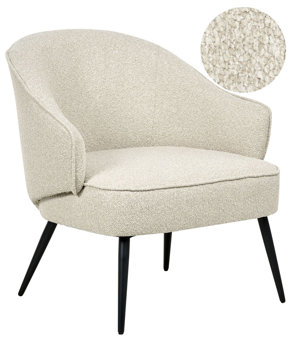 Armchair KAYLA Boucle Light Beige