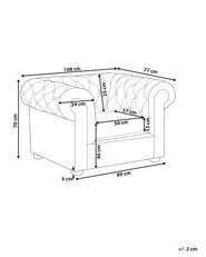 Sessel CHESTERFIELD Echtleder Schwarz_538676